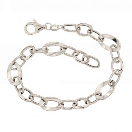 Pulsera de cadenas alternas en oro de 18 kt 750/1000 para mujer