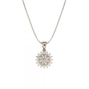 Collier en or blanc 18 Kt...