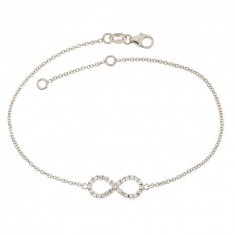 White gold 18k 750/1000 infinity type woman bracelet