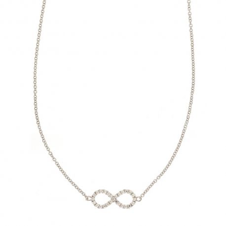 Женска бесконачна огрлица од 18 Кт 750/1000 белог злата