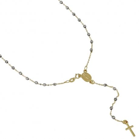 18 Kt 750/1000 aukso rožinis su grandinėle ir besikeičiančiomis sferomis su Madonna pakabuku unisex
