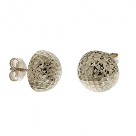 Polerade och hamrade 18K 750/1000 guldörhängen för kvinnor