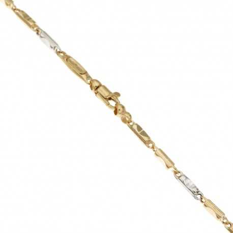 Bracelet chaîne tubulaire en or 18 carats 750/1000 finition polie pour homme