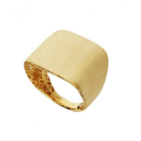 Anel modelo 3D em ouro amarelo de 18 Kt 750/1000 para mulheres