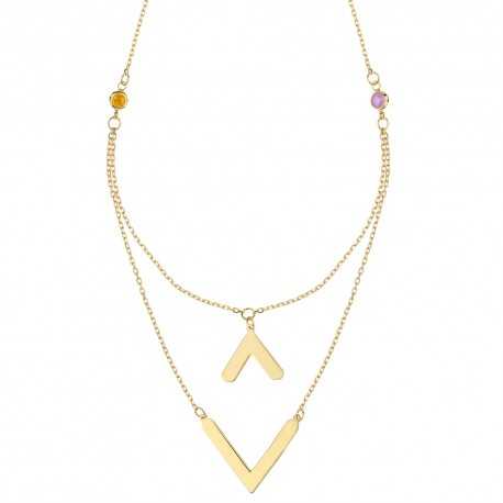 Edem-Halskette aus 18-karätigem Gelbgold für Damen