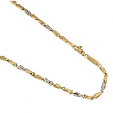 Corrente modelo de cana de bambu em ouro 18 Kt 750/1000 para homens