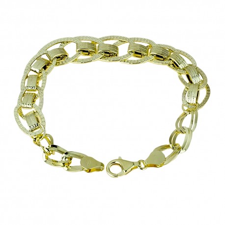 Yellow gold 18k progressive chain woman bracelet