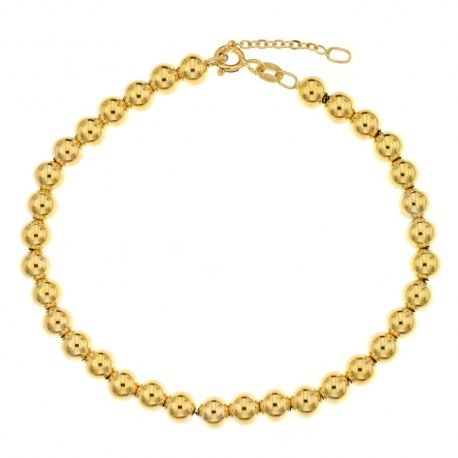 Gladde kogelarmband in 18 Kt 750/1000 goud voor dames