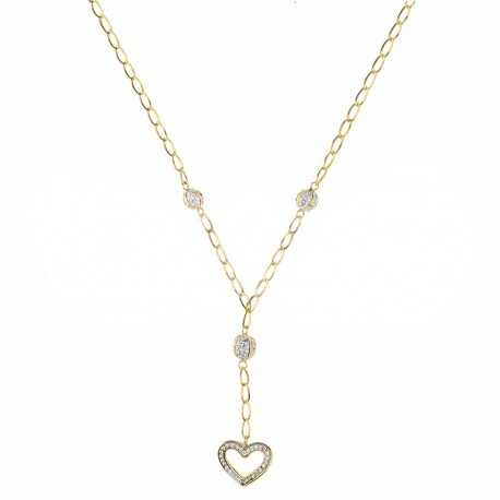 Gold 18k with Rounded Heart Woman Necklace