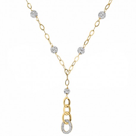 Yellow Gold 18k with Chain Pendant Woman Necklace