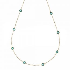 18 K gul guld choker med...