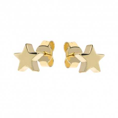 18K geltono aukso žvaigždės formos auskarai