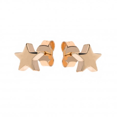 Boucles d'oreilles en forme d'étoile en or rose 18 carats