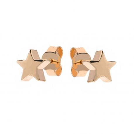 Orecchini In Oro Rosa 18 Carati a Forma di Stella