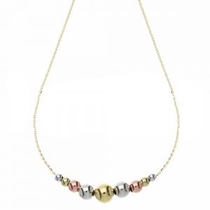 18K金鳞片球女款项链