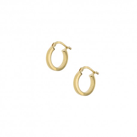 Yellow Gold 18k 0.39 inch Diameter Hoop Earrings