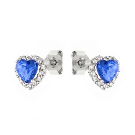 White Gold 18k Heart Shaped Earrings