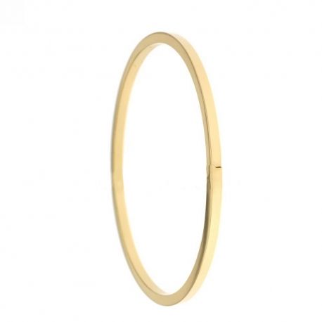 Pulseira rígida em ouro 18 Kt 750/1000 com corpo quadrado sem fecho