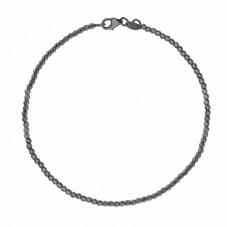 18K gepolijste gouden armband met diamanten bollen voor dames