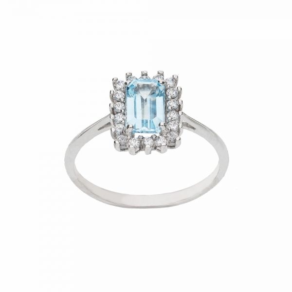 Anello con pietra best sale azzurra