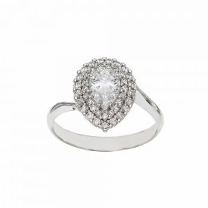 Bague en or blanc 18 carats...