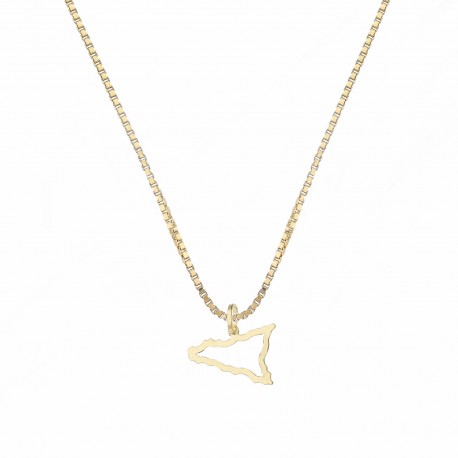 Yellow Gold 18k with Pendant Men Necklace