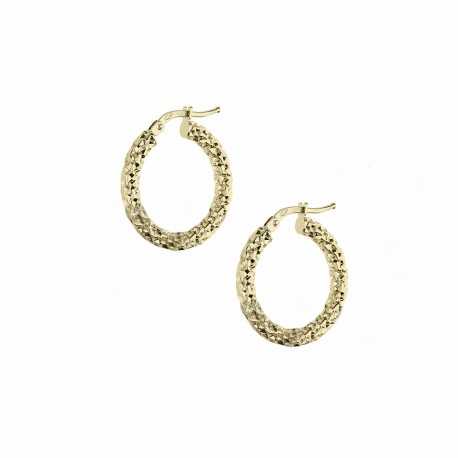 18 K gul guld Diamond Hoop øreringe til kvinder