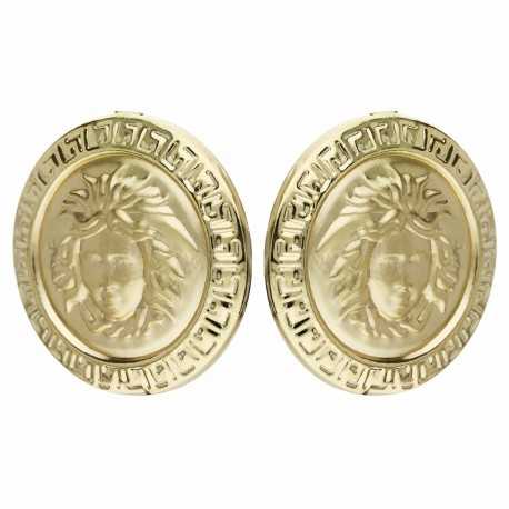 Σκουλαρίκια από κίτρινο χρυσό 18 καρατίων με κεφάλι Medusa για γυναίκες
