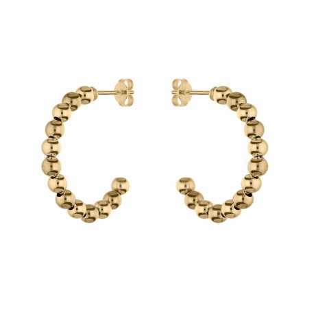 Ženske prstenaste naušnice od 18K žutog zlata s perlama