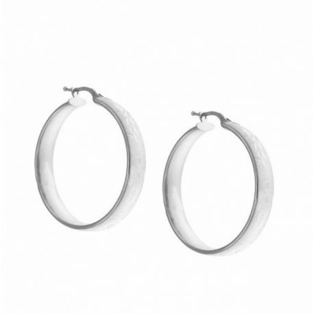 Gold 18k Shiny Circle Woman Earrings