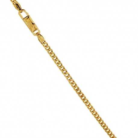 18K 750/1000 gouden armband, afgeplat grumetta-model