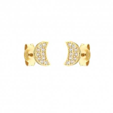 Ohrringe aus 18-karätigem Gold mit weißen Zirkonen für Damen