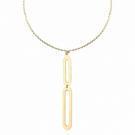 Collar de Oro Amarillo de 18k con Colgantes para Mujer