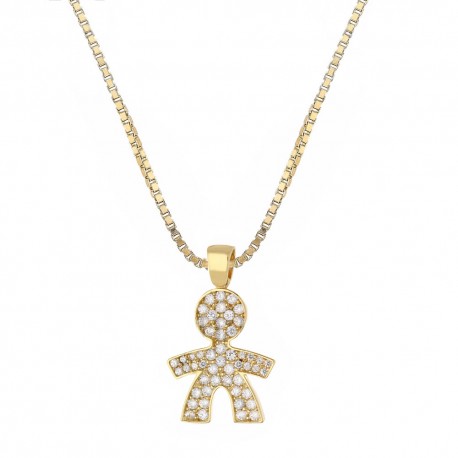 Yellow Gold 18k with Baby Shaped Pendant Necklace