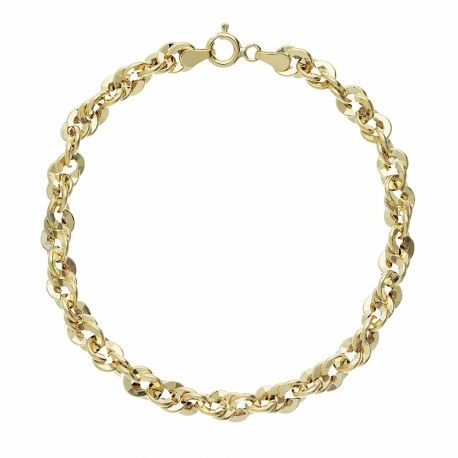 Pulsera Iride en oro amarillo de 18 Kt con cadena Unisex
