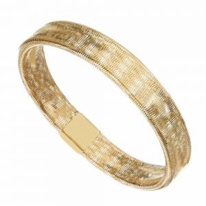18 karat guld elastisk mesh...