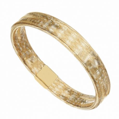 Эластичный сетчатый браслет из 18-каратного желтого золота