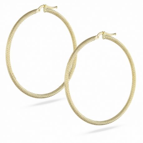 Pendientes de aro de oro amarillo de 18 quilates para mujer