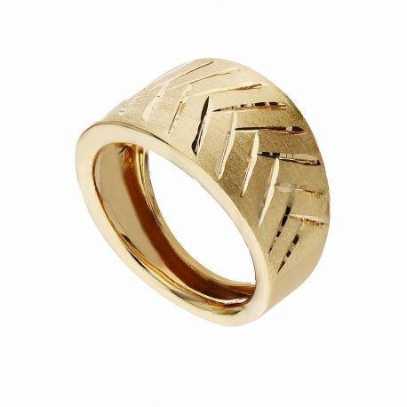Anillo de oro amarillo de 18 quilates para mujer
