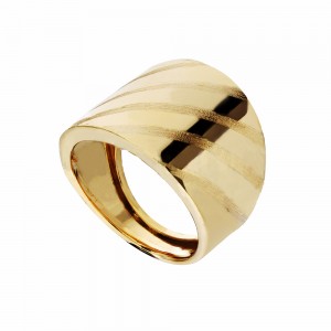 Yellow Gold 18k Satin and...