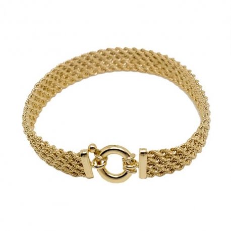 Pulseira de corda em ouro amarelo 18K para mulheres