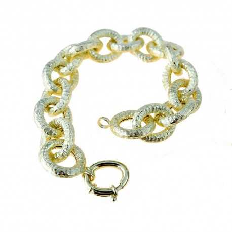 Женский браслет-цепочка из желтого золота 18 карат с бриллиантами