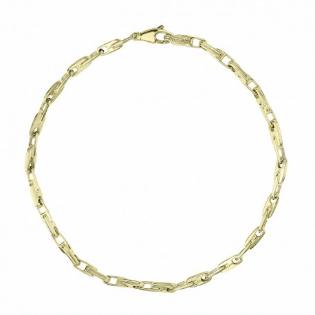Yellow Gold 18 Kt 7500/1000 Link Chain Man Bracelet