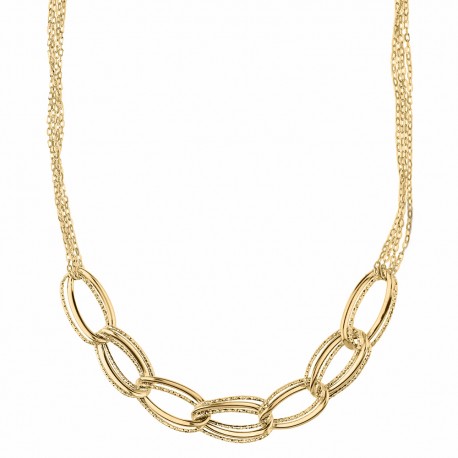 18 K gul guld halskæde med centerpiece til kvinder