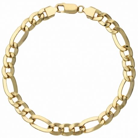 18K gult guld kedja armband för män