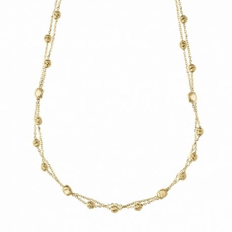 Collier en or jaune 18 carats avec éléments en diamant pour femme