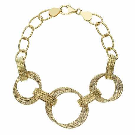 Diamantarmband aus 18 Karat Gelbgold für Damen