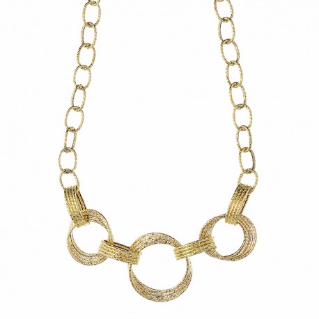 Diamant-Halskette aus 18 Karat Gelbgold für Damen