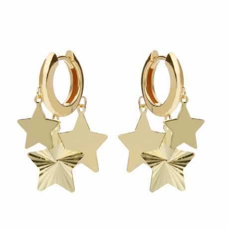 Ohrringe mit Anhänger aus 18-karätigem Gelbgold mit Sternen für Damen