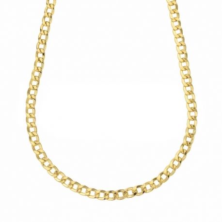 Flat kantstenskjede for menn i 18K gull